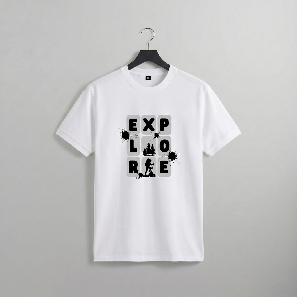 Explore Regular White Tee