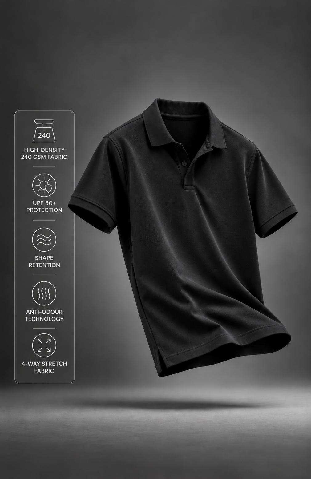 Classic Black Polo