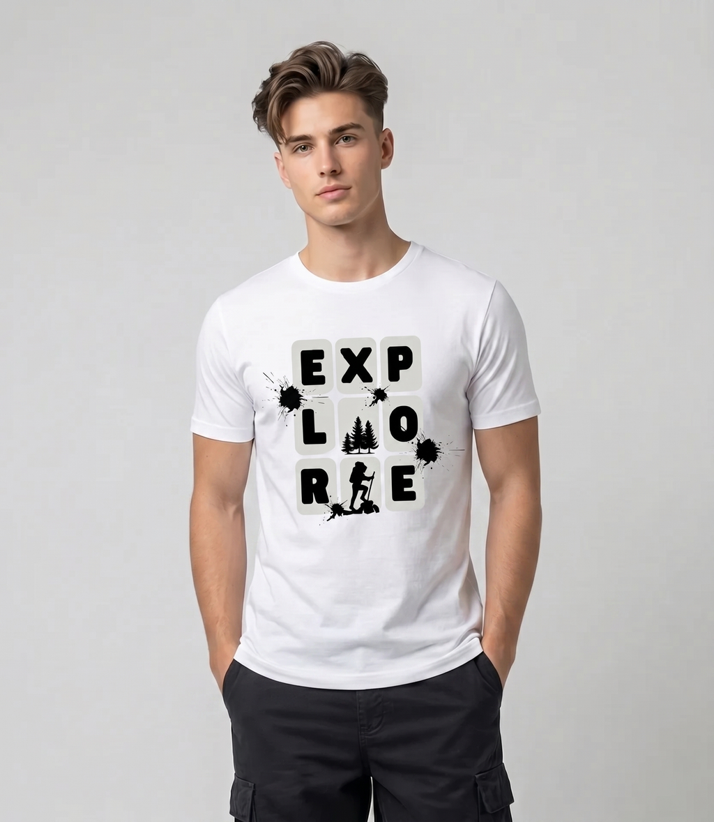 Explore Regular White Tee