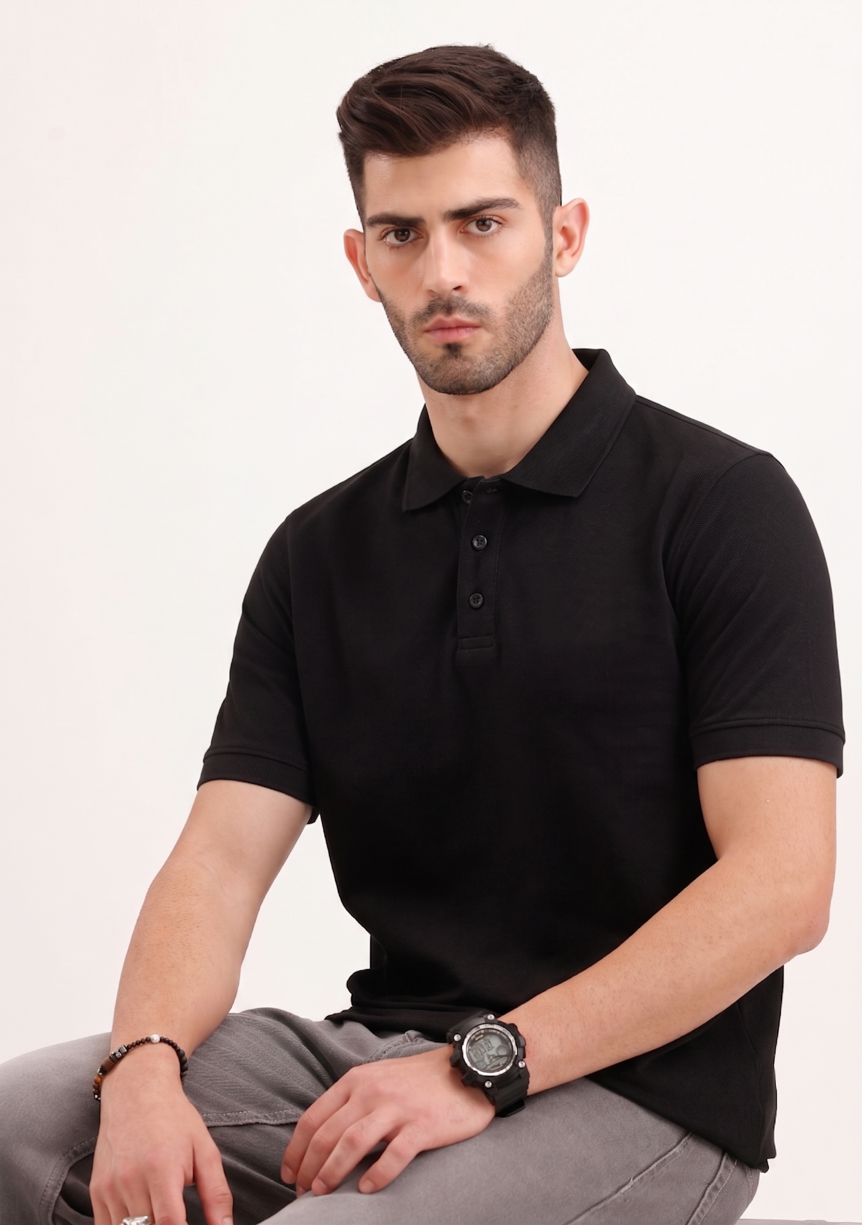Classic Black Polo