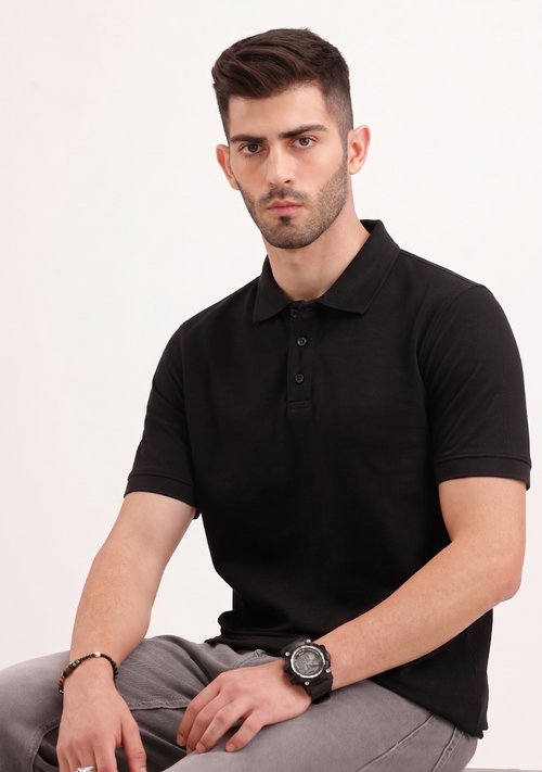 Classic Black Polo