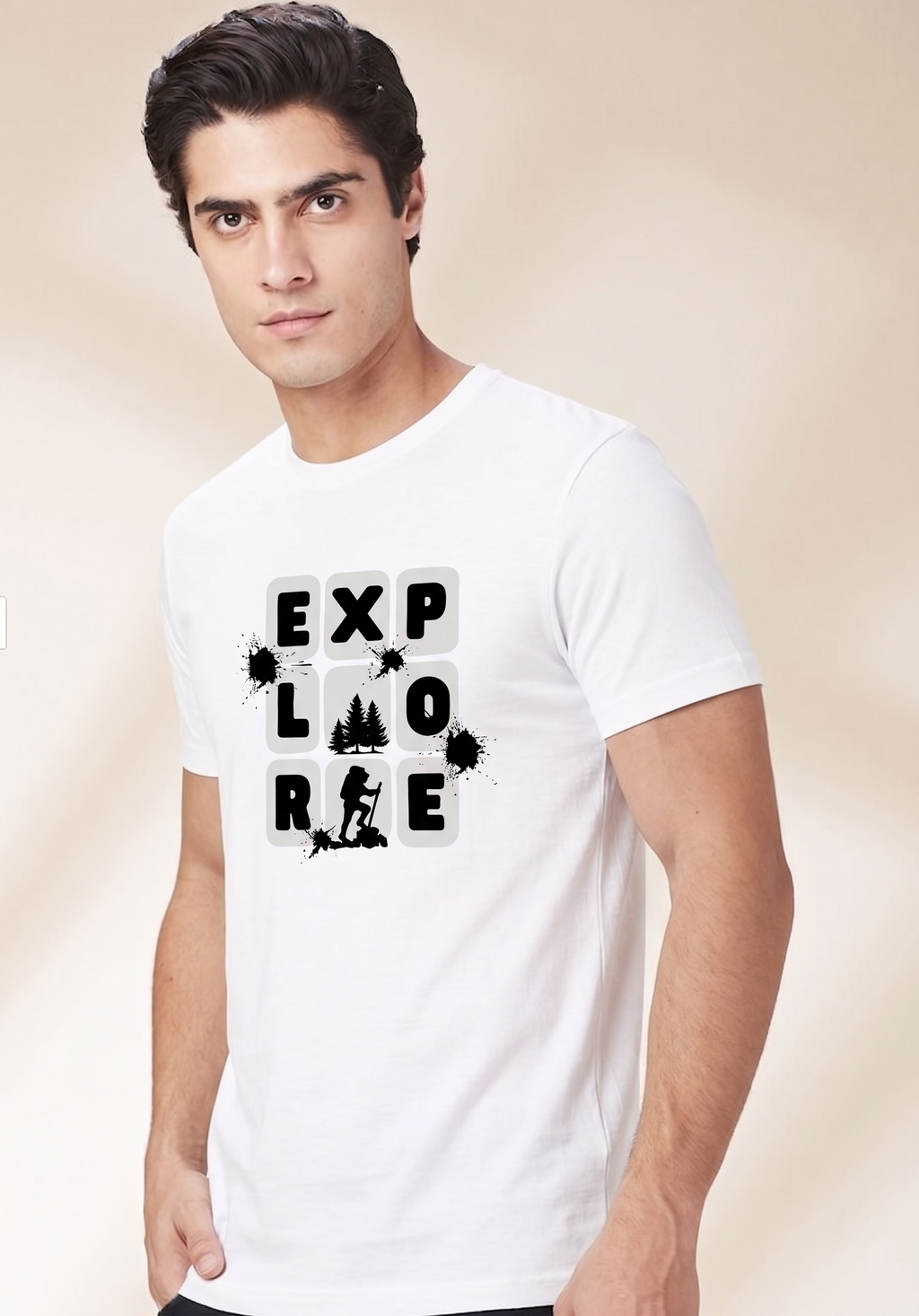 Explore Regular White Tee